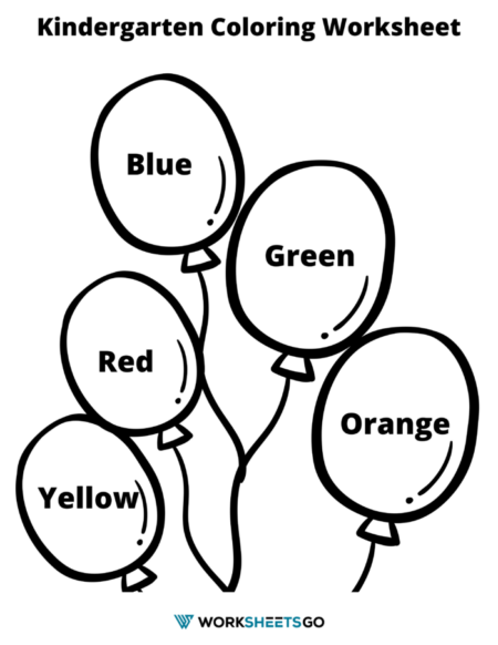 Coloring Balloon Worksheets | WorksheetsGO