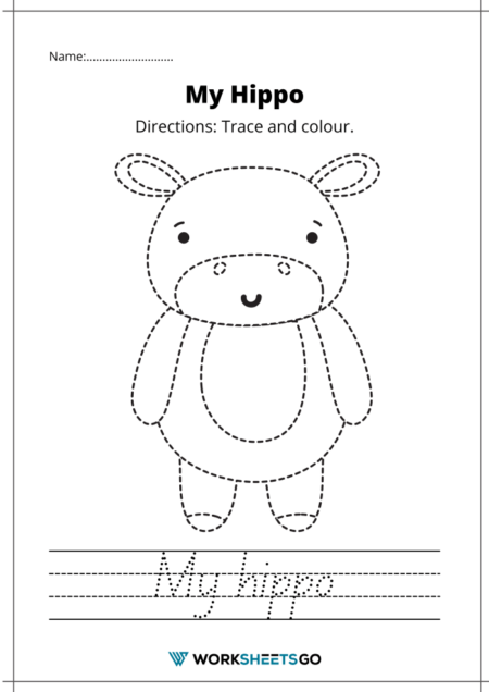 Hippo Tracing Worksheets