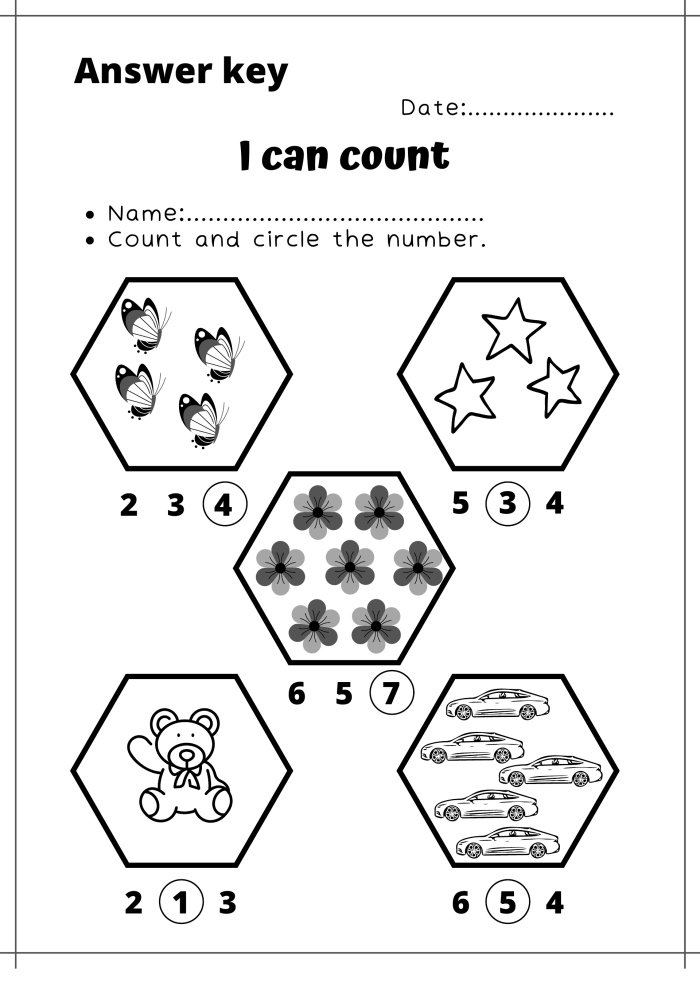 I Can Count Count And Circle Worksheet Answer Key I Can Count Count And Circle Worksheet Answer Key