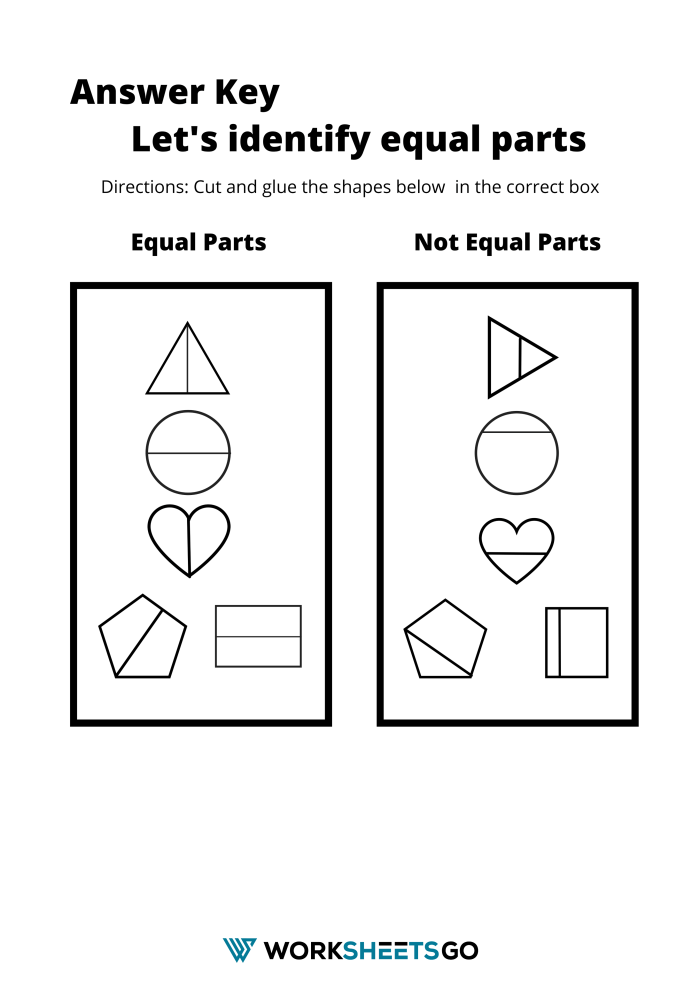 Lets Identify Equal And Unequal Worksheet Lets Identify Equal And Unequal Worksheet Answer Key