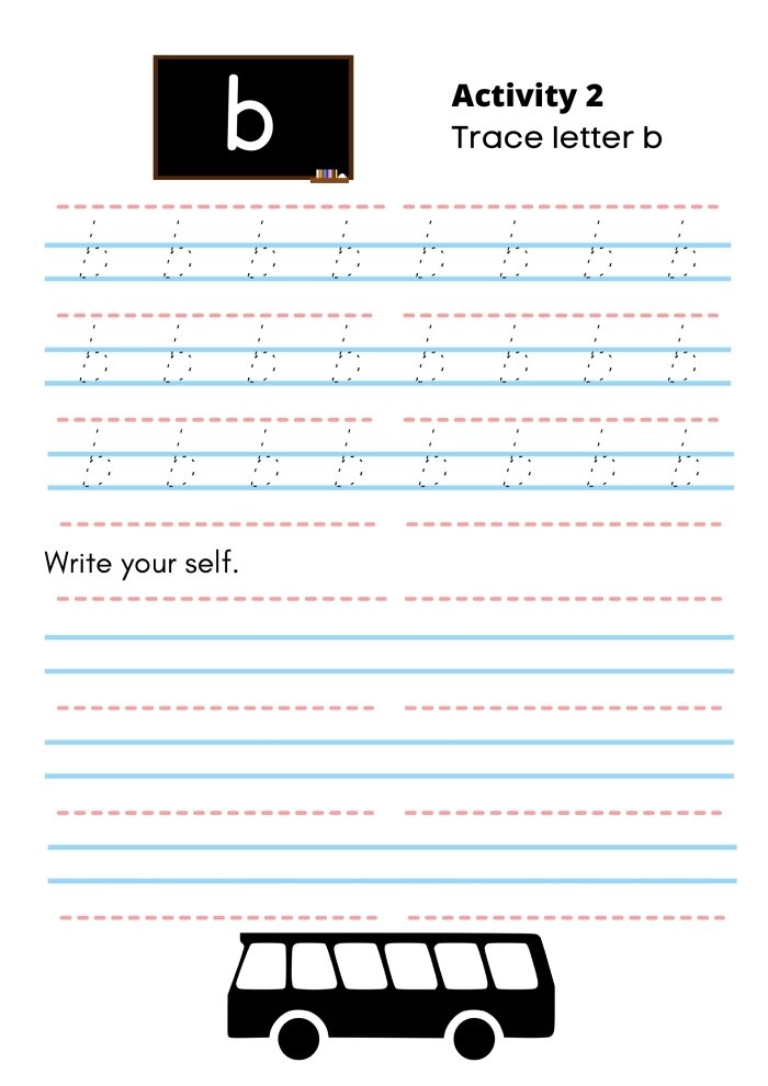 Lowercase B Pattern Worksheets Lowercase B Pattern Worksheets
