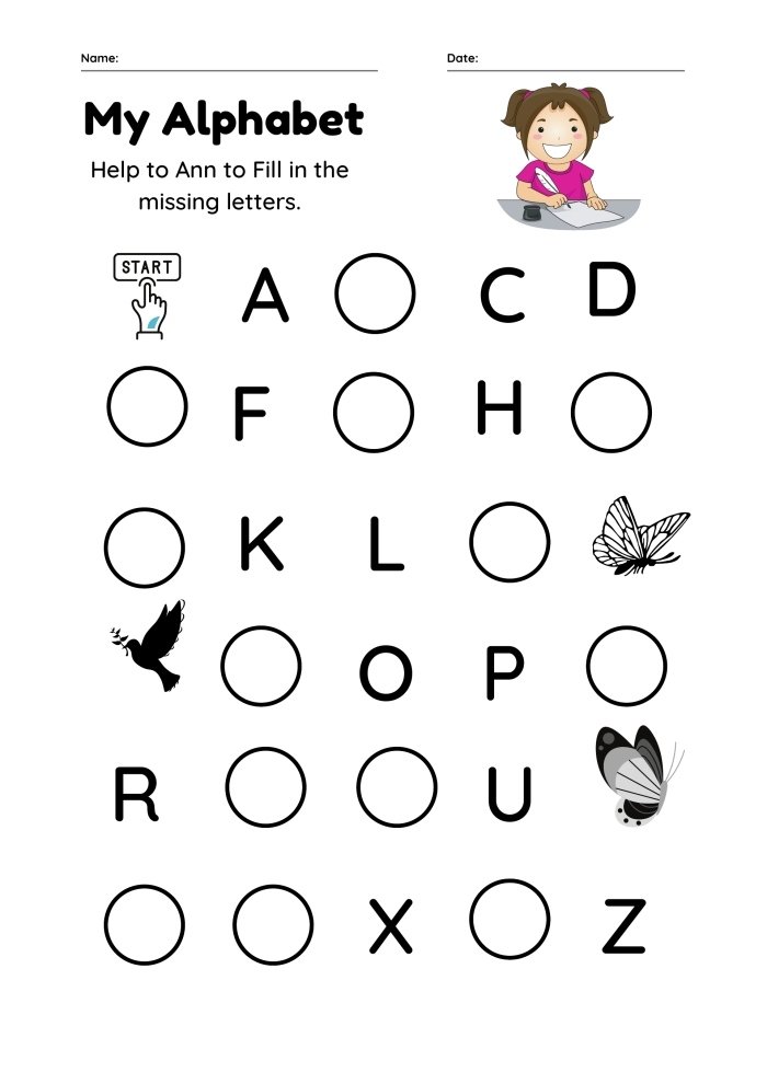 My Alphabet Scramble Worksheet My Alphabet Scramble Worksheet