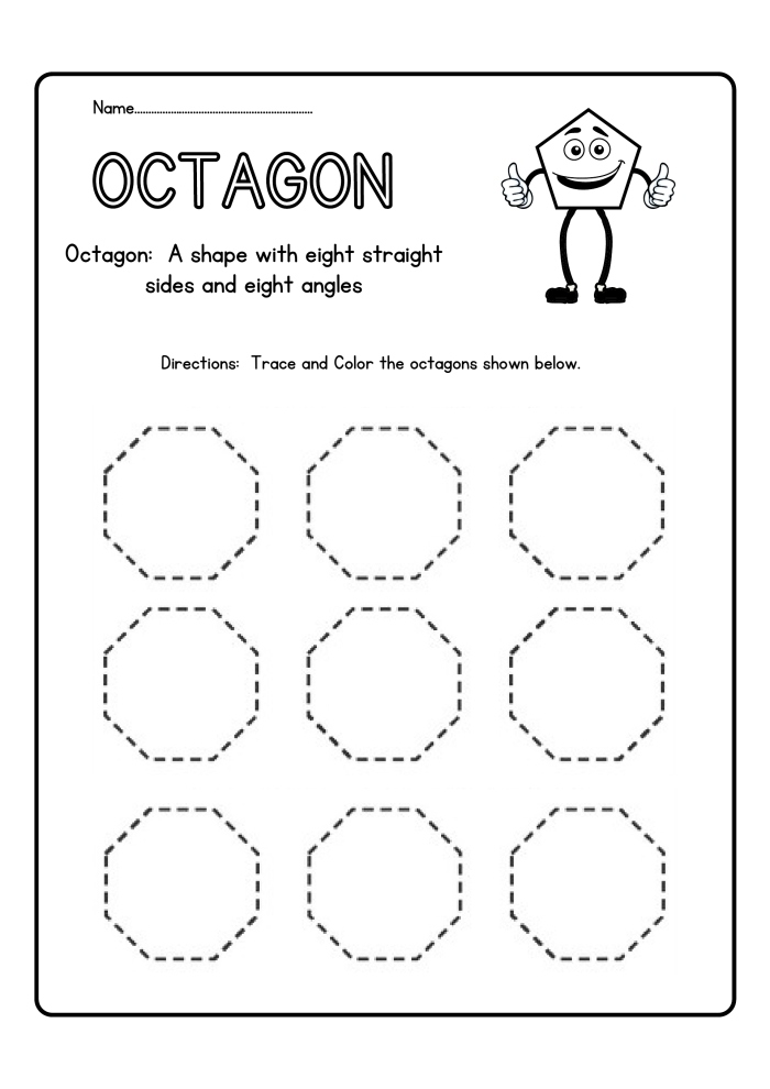 Octagon Tracing Worksheet