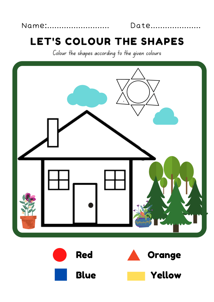 Shapes Arround The House Worksheet Shapes Arround The House Worksheet