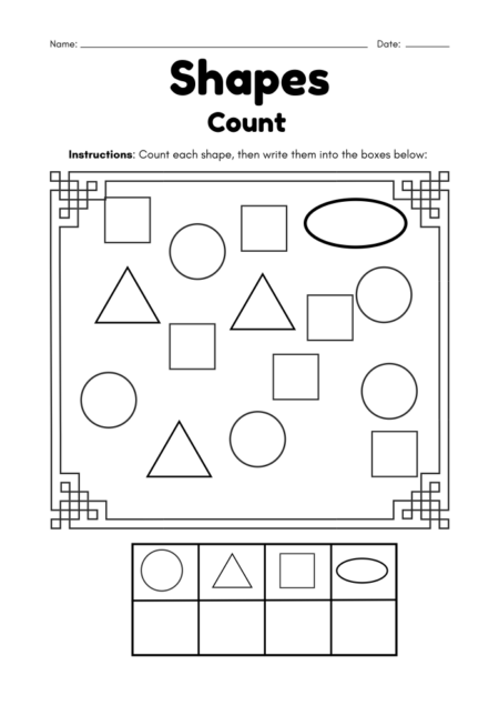 Shapes Count Simple Geometry Worksheets