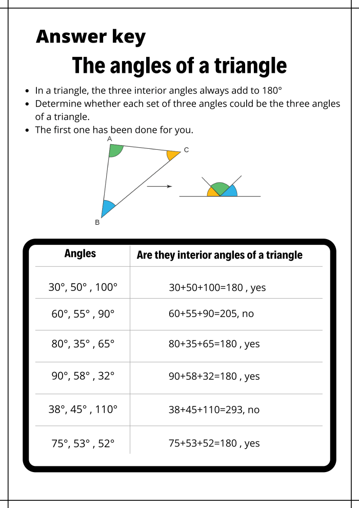 The Angle Meter Plane Geometry Worksheet Answer Key