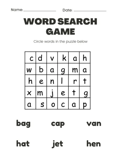 Words On The Vine Worksheets