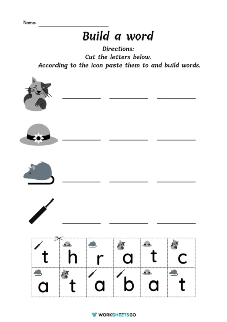 Build a Word CVC Worksheets