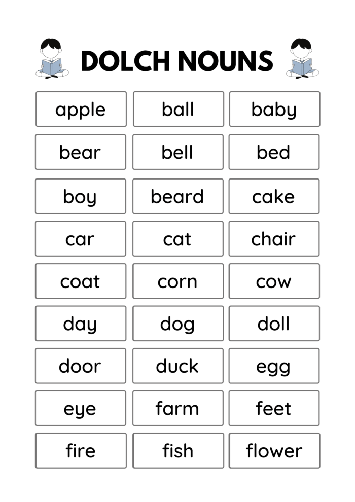 Dolch Nouns Worksheet Dolch Nouns Worksheet
