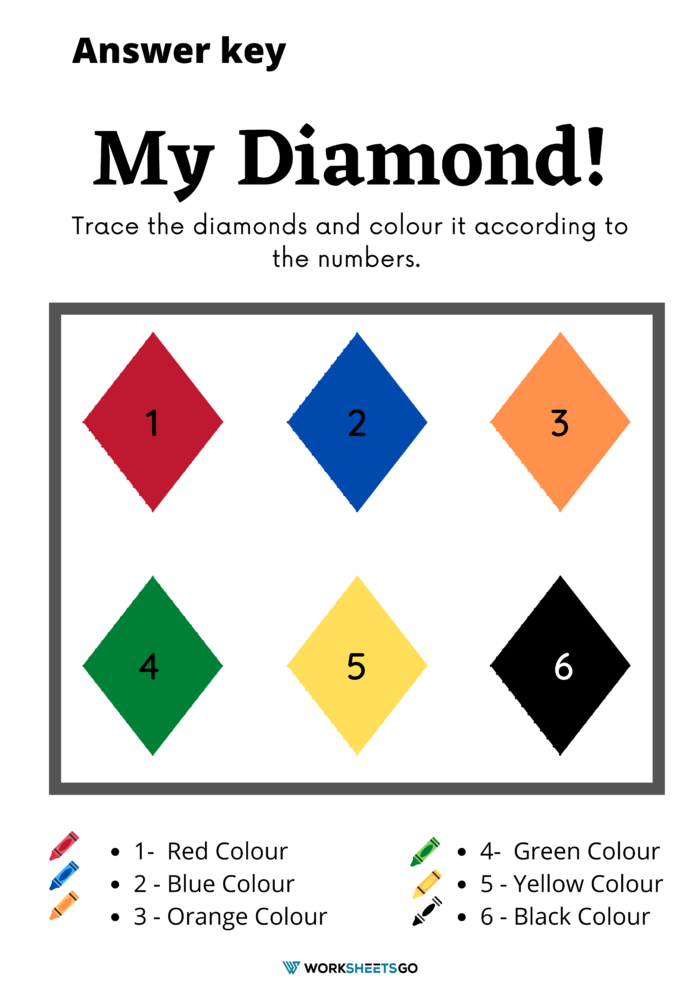 Diamond Tracing Worksheet Answer Key