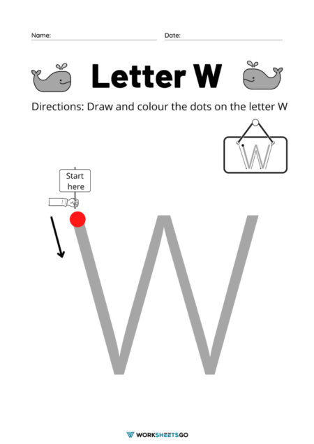 Letter W For Kindergarten Worksheets