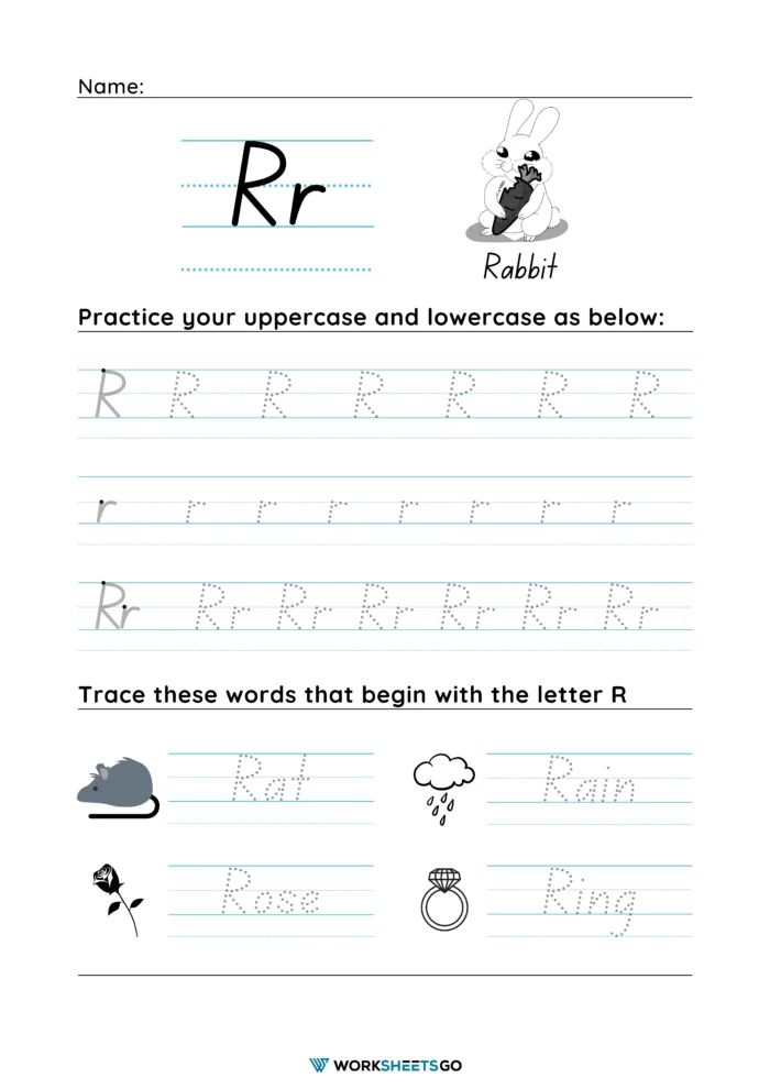Letter R Worksheet Letter R Worksheet