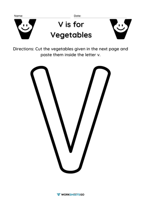 Letter V For Kindergarten Worksheets