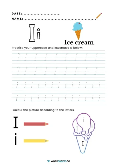 Activities For Letter I Worksheets