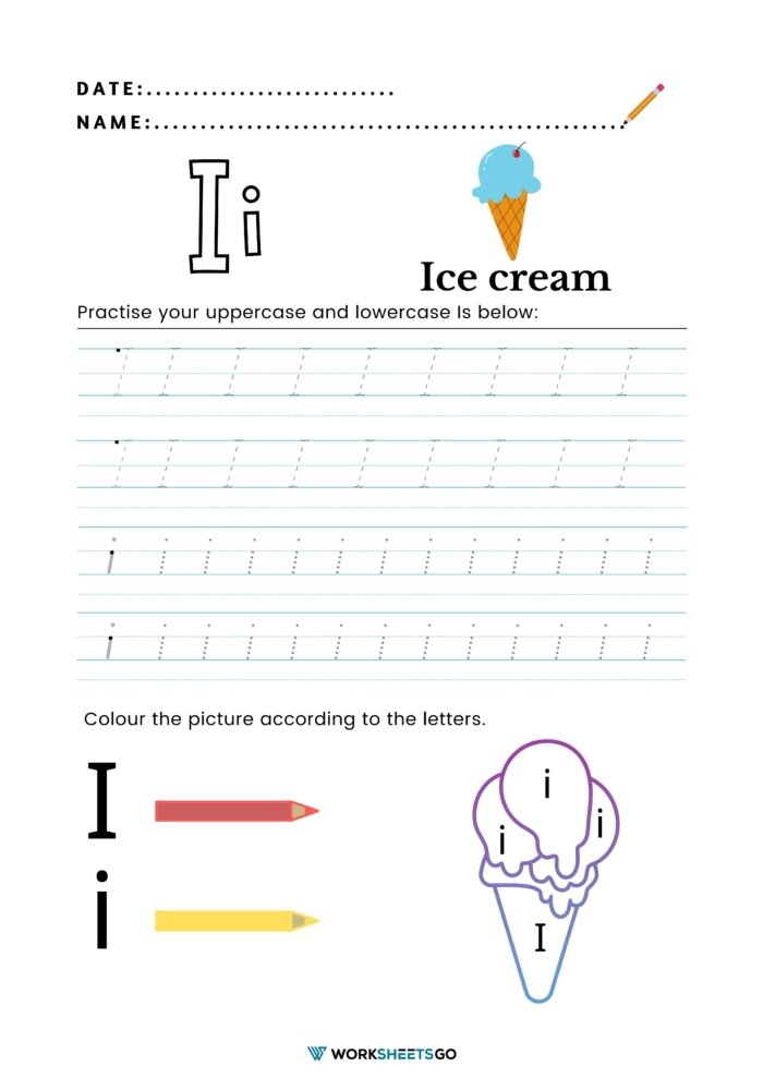 Activities For Letter I Worksheet Activities For Letter I Worksheet