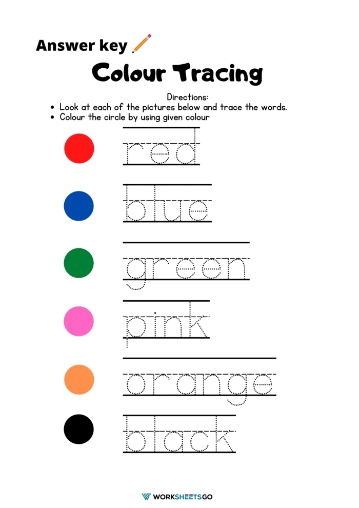 Spring Tracing Words Worksheet Answer Key