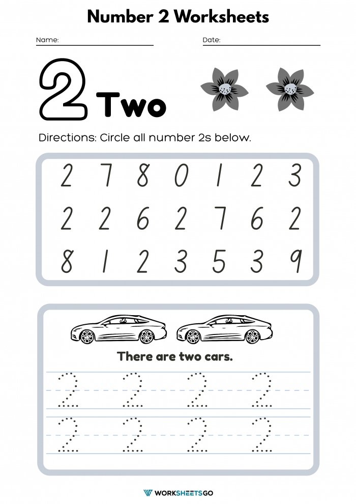 Number 2 Worksheets WorksheetsGO Number 2 Worksheets WorksheetsGO