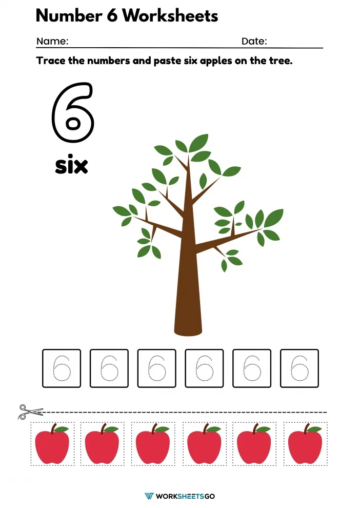 Number 6 Worksheets