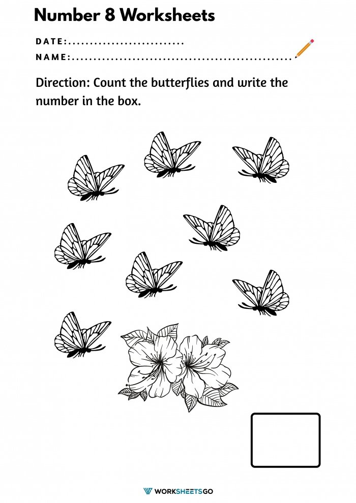 Number 8 Worksheets Number 8 Worksheets