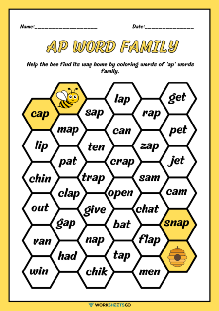 AP Word Family Worksheets AP Word Family Worksheets