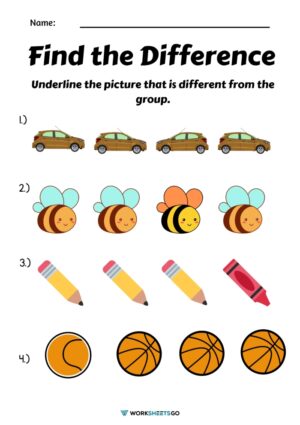 Find The Difference Worksheets | WorksheetsGO