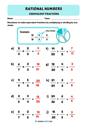 Rational Numbers Worksheets | WorksheetsGO