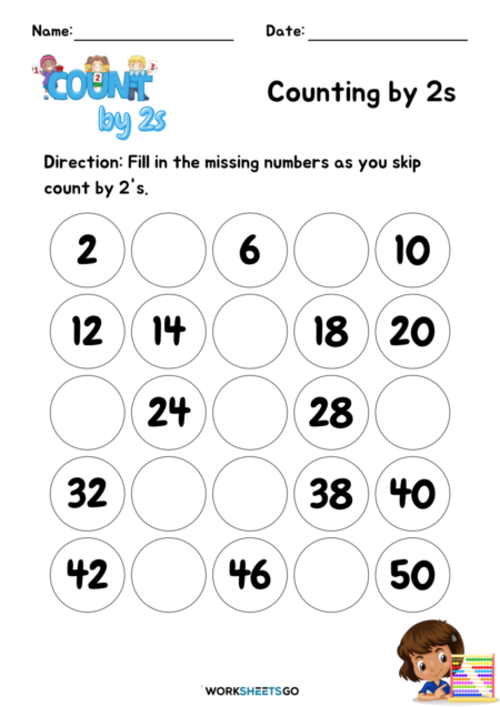 Counting 2s Worksheets