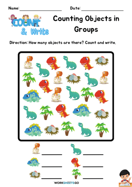 Counting Objects In Groups Worksheets