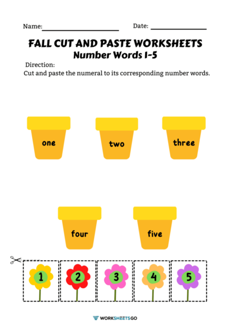 Fall Cut and Paste Worksheets