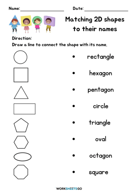 Matching 2D Shapes To Their Names