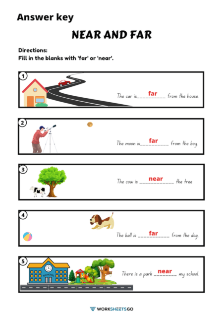Near Far Worksheets WorksheetsGO Near Far Worksheets WorksheetsGO