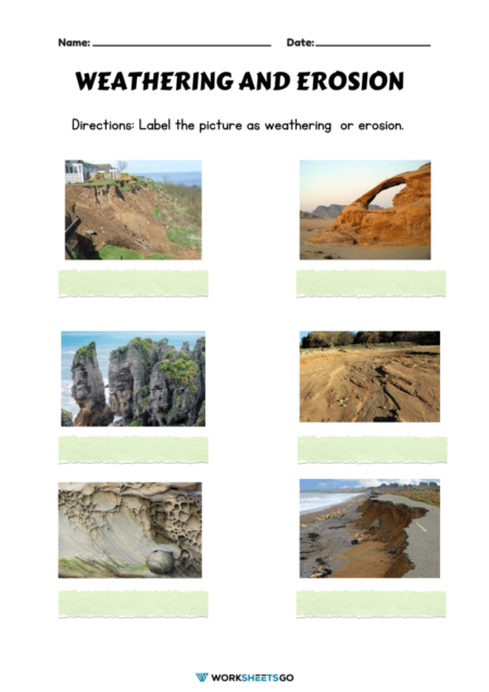 Weathering And Erosion Worksheets WorksheetsGO Weathering And Erosion Worksheets WorksheetsGO