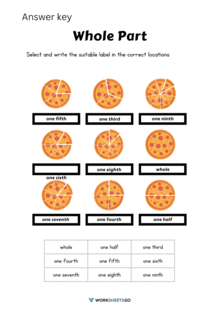 Whole Part Worksheets | WorksheetsGO