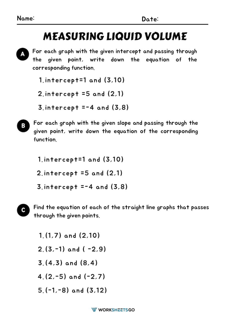 Writing Equations In Slope Intercept Form Worksheet Writing Equations In Slope Intercept Form Worksheet