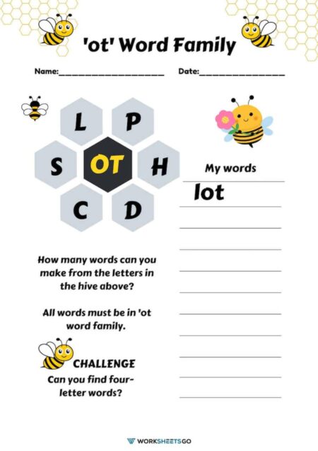 OT Word Family Worksheets