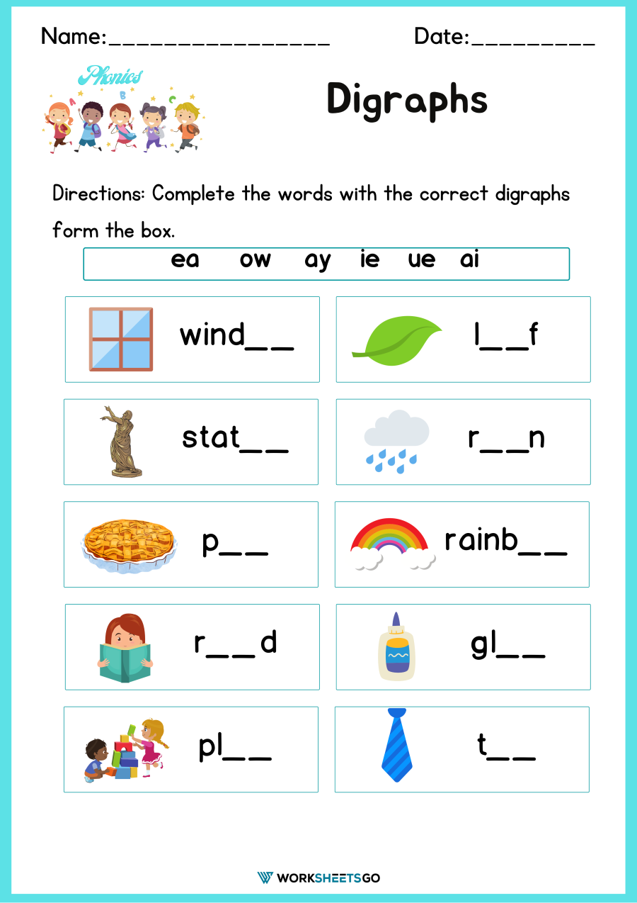 Digraphs Worksheets WorksheetsGO Digraphs Worksheets WorksheetsGO