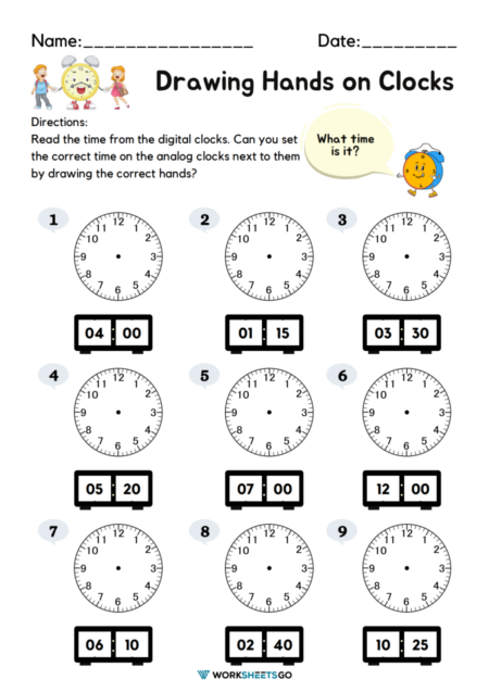 Drawing Hands-On Clocks