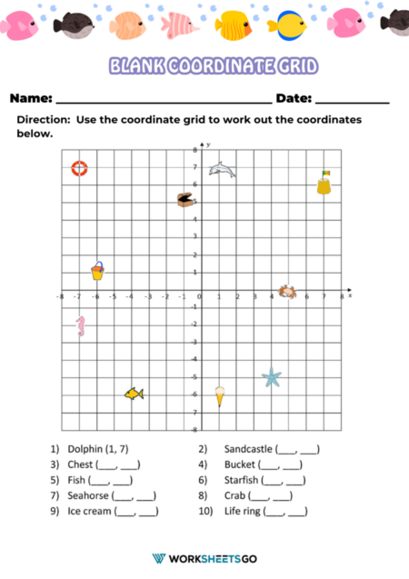 Blank Coordinate Grid Worksheets