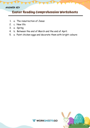 Easter Reading Comprehension Worksheets | WorksheetsGO