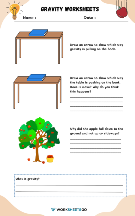 Gravity Worksheets