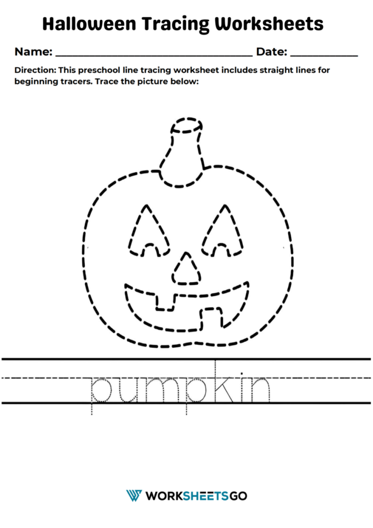 Halloween Tracing Worksheets WorksheetsGO Halloween Tracing Worksheets WorksheetsGO
