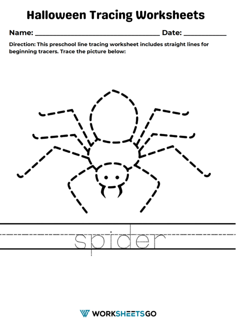 Halloween Tracing Worksheets WorksheetsGO Halloween Tracing Worksheets WorksheetsGO