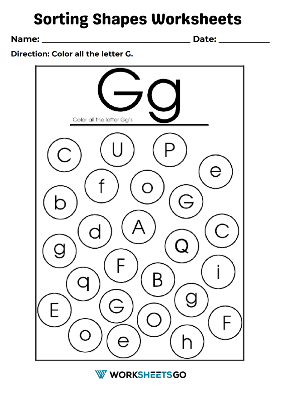 Coloring and Vocabulary Building: Engaging with 'G'