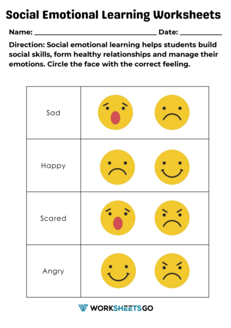 Social Emotional Learning Worksheets