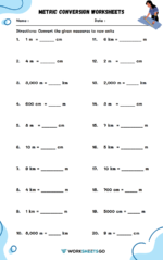 Metric Conversion Worksheets | WorksheetsGO