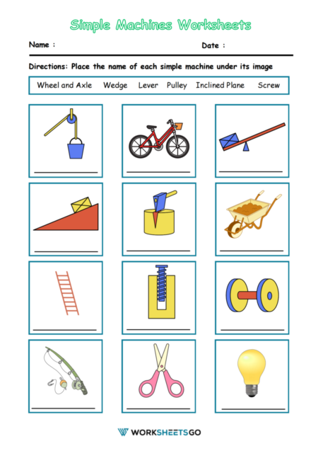 Simple Machines Worksheets