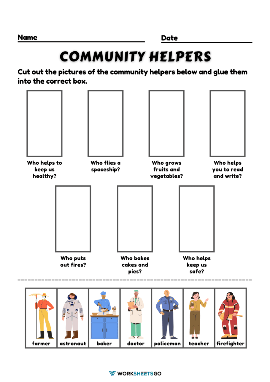 Community Helpers Worksheets 2