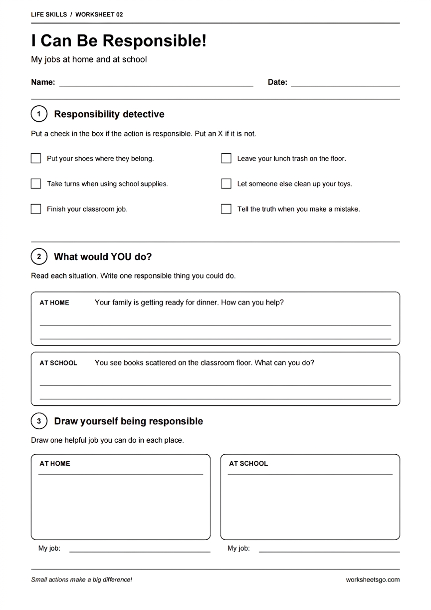 I Can Be Responsible 01 I Can Be Responsible 01